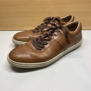 Piloti Shoes Mens Size 8.5 Brown Avenue Driving Sneakers Leather Portugal Made